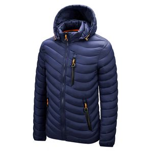 Giacca calda da uomo giacca a vento 2023 nuova primavera autunno Parka con cappuccio moda uomo casual leggero cotone imbottito giacca cappotto maschile 22913 #