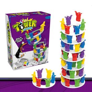 Other Toys Kids Tower Collapse Balance Game Toy Party Family Funny Board Game Toys Crazy Crash Tower Toy Children Xmas Gift 231019