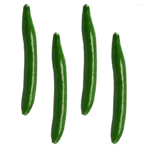 Decorative Flowers 4 Pcs Fruit Simulation Cucumber Model Child Decor Table Lifelike Cucumbers Foam Simulated Synthetic Option