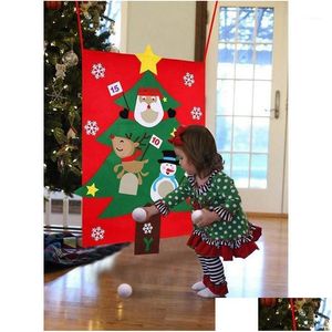 Noel dekorasyonları 3pcs ile oyun fırlatma DIY keçe ağaç yılı hediyeleri çocuklar ev dopa teslimat bahçesi dhdg1 için oyuncak dekorasyonunu fırlatır