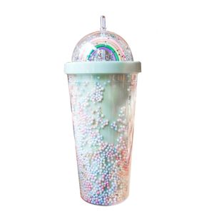 蓋付きのマグカッププラスチックカップ、アイス飲料用のドーム蓋付きプラスチック製タンブラー231020