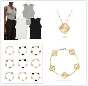 Pulseiras para roupas da moda van nova moda roupas super quatro le -- af colar 5 corrente de flor seiko edição trevo camisola wear