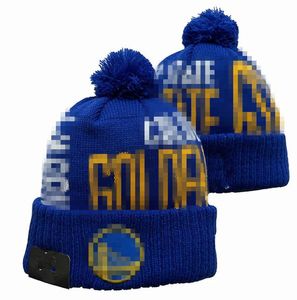 Men's Caps Basketball Hats Warriors Beanie All 32 Teams Knitted Cuffed Pom Beanies Striped Sideline Wool Warm USA College Sport Knit hats Cap For Women