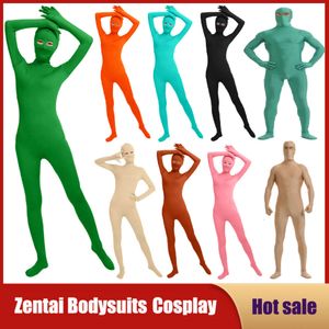 Cosplay yeni çocuk yetişkin lycra açık göz tam vücut zentai takım elbise geri fermuar ikinci cilt sıkı cadılar bayramı uzun kollu cosplay tulum