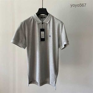 2023 Designer Letter Brodery CP Patch Men T-shirts Casual Cotton Outdoor Turndown Collar Polos Tees med original Tag Top Quality CP Comapny Stones Island 5xyj