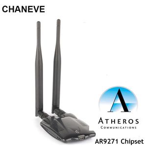 WI FI Finders Chaneve Atheros AR9271 CHIPSET 150MBPS Wireless USB WiFi Adapter 802 11N Network Card med 2 Antenna för Windows 8 10 Kali Linux 231019