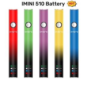 Partihandel OEM IMINI VAPE PEN Batterier 650mAh 510 Tråd Electronic Cigarette Battery 510 Cart Vape Pen Battery