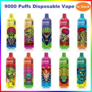 TOP 1 Anthentic Sunfire 8000 9000 10000 Puff Ujeżdżalne Pufwy Vape 9k Łotwa/de Hot Sprzedaż Hurtowa Tani E Cig 10000 Dystrybutorów E Sigarete Petee Vapor Hookah