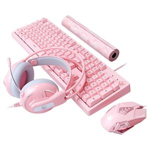 Tastatur-Maus-Kombinationen Gaming 19 Tasten No Punch Wired USB 4800DPI Makros Programmierung Rauschunterdrückung Headset 231019