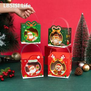 Presente Envoltório LBSISI Vida 12 PCS Caixas de Presente de Natal para Doces Nougat Embalagem Papai Noel Crianças Boneco de Neve Favor Ano Decoração de Festa 231020