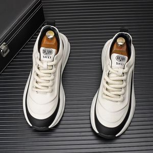 Novo clássico papai sapatos outono e inverno casual simples moda tênis tendência sapatos masculinos brancos a32
