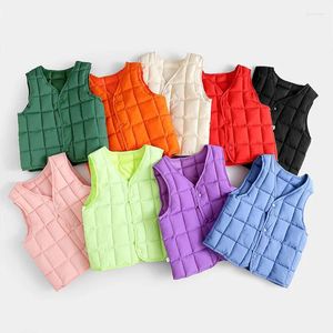 Down Coat Children in the Children's Wear Cotton Feather Caistcoat of Fund 2023 Autumn Winters Vest Baby Boys Girls