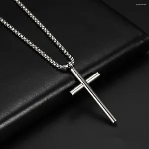 Pendant Necklaces COOLTIME Cross Chain Necklace For Women Men Luxury Ladies Gold Color Jewelry Crucifix Christian Ornament Gift