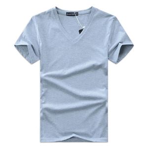 男性用の夏のTシャツTシャツメンズ衣類半袖TシャツTeans vネックトップスプラスサイズS-5XL264R