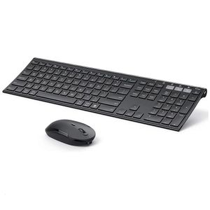 Keyboard Mouse Combos Bluetooth and Combo Multi Device Ultra Slim Wireless Rechargeable Keyboards Mice for Windows Mac OS iOS Android 231019