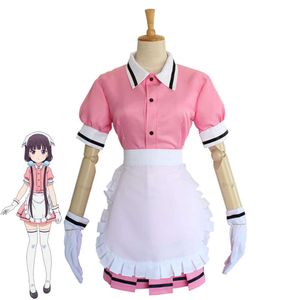 Cosplay Eraspooky Sakuranomiya Maika Blend S Stile Café Sádico Rosa Maid Bar Uniforme Anime Cosplay 2018 Mulheres Costumecosplay