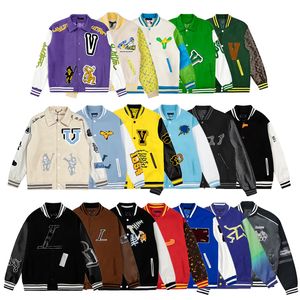 Giacca college da uomo Giacca college da baseball L Giacca imbottita bomber vintage Lettera Ricamo Autunno e inverno Uomo Capispalla causale allentato Cappotti Graffitir Taglia hip hop