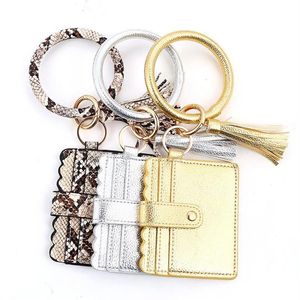 Braccialetto di moda braccialetto portachiavi sacchetto di carta per le donne Zebra mucca modello PU pelle nappa portafoglio cinturino borsa portachiavi Pouch268e