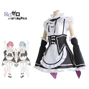 cosplay RAM RES Maid cosplay re Zero Kara Himeru Isekai Seikatsu Japońska sukienka anime rozpoczynająca życie w innym świecie kostiumu