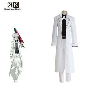 cosplay isana yashiro k powrót króla cosplay japoński kostium anime dla unisex dorosłych biały garnitur mundury kostumplay
