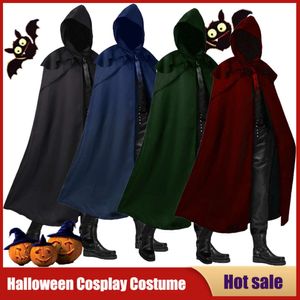 Cosplay halloween cosplay trajes medievais vintage com capuz solto manto casacos carnaval festa pirata poncho gótico dos homens monge vestes jaquetas