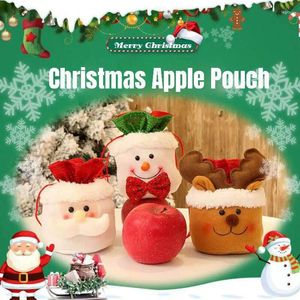 Christmas Decorations Decoration Supplies Linen Drawstring Pocket Apple Bag Elderly Candy Children Gift