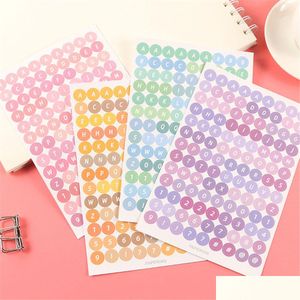 Craft Tools 4 Sheets Colorf Numbers Letter Alphabet Sticker Diy Cute Love Heart Stickers Planner Notebook Journal Decorations Statione Dhcjp