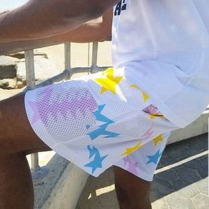 Pantaloncini da uomo disegno Tuta corta Nuoto in rete Pantaloncino corto da basket Con tasche Pantaloncino in rete caldo T Pantaloncino per sport Spiaggia Nuoto Alla deriva Asciugatura rapida rapida in spagnolo