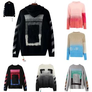 Designers mens sweater OFF sweater men sweaters pullover round neck long sleeve outdoor casual street Offs White sweater coat fashion clothing multicolor Top