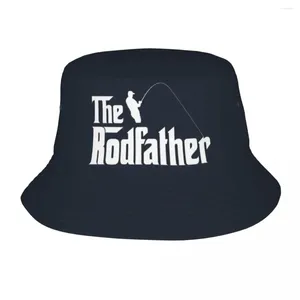 Berets Custom The Rodfather Fishing Bucket Hat For Men Women Print Summer Travel Beach Fisherman Cap