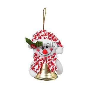 Christmas Decorations Santa Claus Snowman Elk Bell Doll Christmas Bell Doll Pendant Christmas Tree Hanging Pendants Kids Toys New Year Decoration x1020