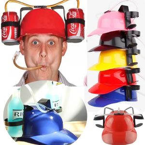 Chapeaux de fête OUI Casque de boisson Chapeau de bière Bouchon à boire Soda Miner Chapeau à boire Paresseux Casquette de paille pour fête d'anniversaire Cool Unique Toys 231020