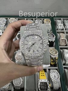 Luxury Moissanite Diamond Watch Iced Out Watch Designer Mens Watch for Men Watches High Quality Montre Automatic Movement Watches Orologio. Montre de Luxe i68