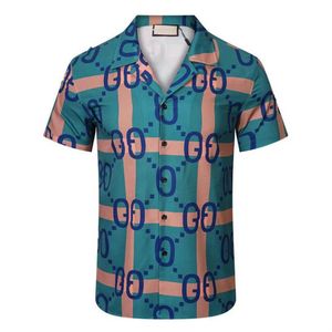 Mens Fashion Flower Tiger Print Shirts Casual Button Down Short Sleeve Hawaiian Shirt Suits Summer Beach Designer Dress Shirts246C