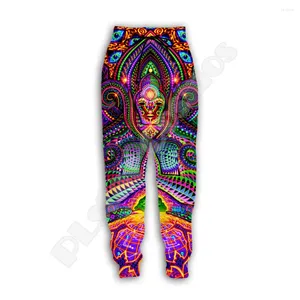 Pantaloni da uomo Moda Trippy Buddha Mandala Colorato DPrint Uomo/Donna Streetwear Jogging Pantaloni Casual Divertenti X3