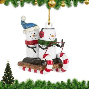 Weihnachtsdekorationen Schneemänner Figur Ornamente Ornament Anhänger für Fenster Weihnachtsthema Anhänger für Party im Freien Hofdekoration Weihnachtsbäume x1020