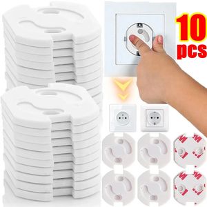 Poduszki na krawędzi narożne 1 10pcs Ochrona wylotu elektrycznego Baby Child UE Power Socket Strażnik bezpieczeństwa Przeciwpręgu elektryczne Obrotowe Obracanie pokrywa 231019