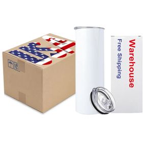 CAN USA Warehouse Ship 20oz Sublimation Blanks Water Bottles 20 oz Stainless Steel Tumblers CupsVacuum Insulated Tumblers