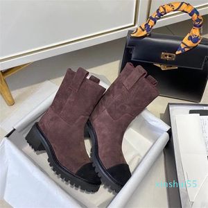 fashion brand Sexy Simple Genuine Leather Splicing short tube comfort Martin boots 35-41