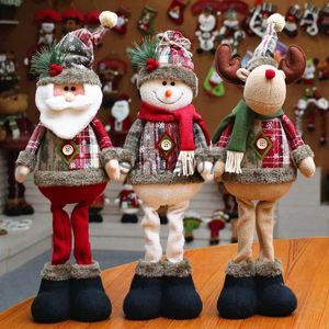 Juldekorationer Juldekoration Juldockan Reindeer Snowman Santa Claus Standing Doll New Year Celebration God jul 2023 x1020