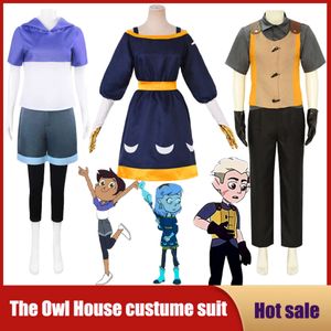 Cosplay Anime the Owl House Amity Luz Hunter Costume Cosplay Uniforme per adulti Abito Camicia Gonna Abiti Set completo Abiti di Carnevale di Halloween