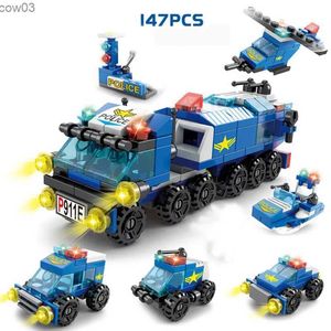 Bloki w Building Blocks City Fire Truck Car Mini Toy Bricks Boys Płaszczyznę dla dzieci SWAT Model R231020