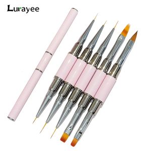 Makeup Tools Dualed Nail Brush Acrylic Art Borsts Professional Gel Polish Liner Flower Målning Ritning Manikyr 231020