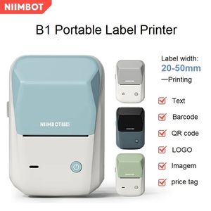 Outros Eletrônicos Niimbot B1 Label Maker Mini Impressora Térmica Etiquetas Autoadesivas Portátil Bluetooth Adesivo Branco 231019