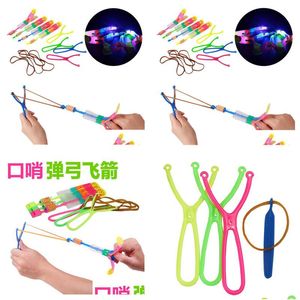 New Slings Toy Amazing Arrow Helicopter Rubber Band Power Copters Kids Led Flying 100% Brand And High Quality Dhh4U