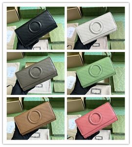 Designer Luxury 760302 Blondie Zip Around Wallet pink Soho Interlocking Long Wallet Leather White Logo Round Zip wallet 7A TOP Quality