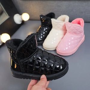 Boots 2024 Baby Girl Shoes Winter Kids Snow Boots Plus Velvet Thickening Boys Girls Cotton Waterproof Non-slip Ankle Boots Botas 231019