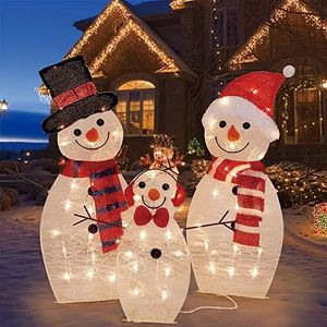 1 pz, Pupazzo di neve di Natale Decorazione acrilica 2D, Luce a LED luminosa Pupazzo di neve di Natale Slitta Carrello Pinguino Ornamenti da patio, Decorazioni per festival, Decorazioni per feste a tema