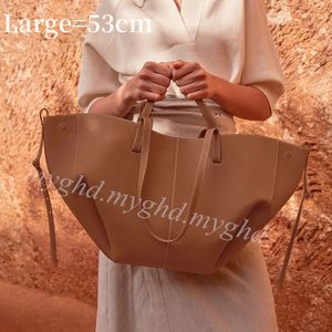 Women Casual Tote Handbag 42cm/53cm Shoulder Bags Full Grain Textured Leather With Dust Opp Bag Gift