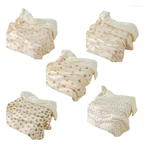 Blankets Baby Crib Bedding Swaddle Blanket Double-Side Crepe Cotton Wrap Stroller Quilt